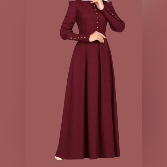 Vintage Casual Pink,Blue and Burgundy maxi floor length dresses- S,M,L and XL - Picture 5 of 10